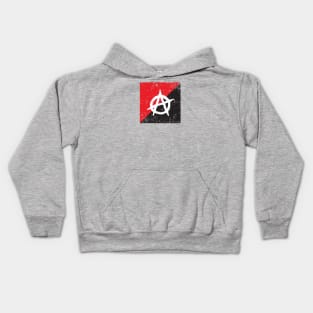 ANTIFA - anti fascist anarchist black red flag Kids Hoodie